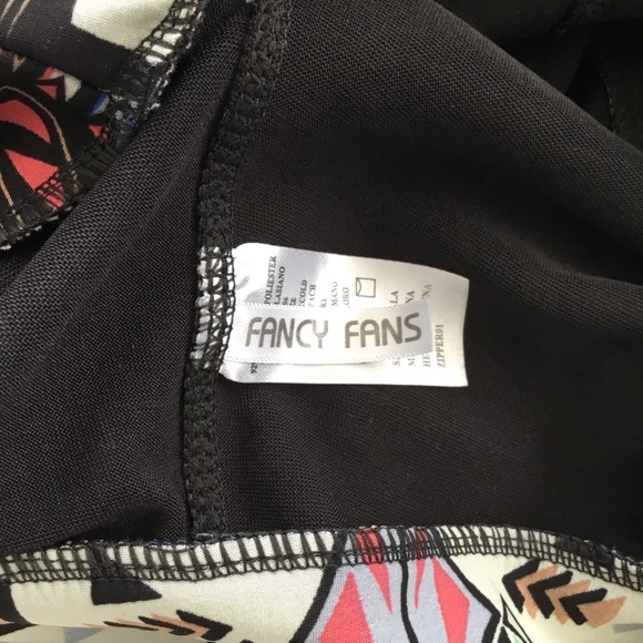 Fancy Fun  Blue & Black high rise Leggings Size Medium $35 - Picture 11 of 12